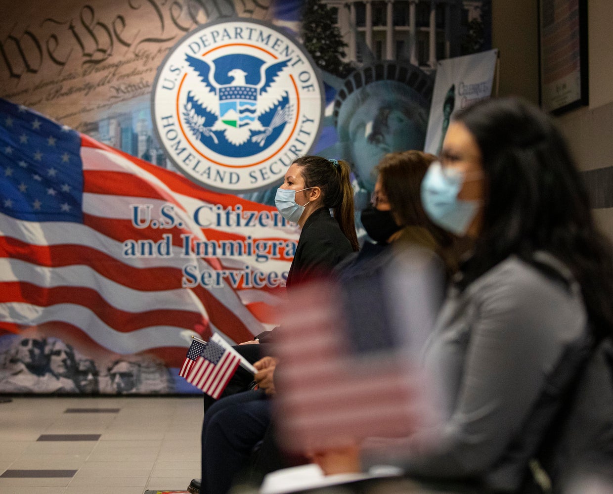 Immigrants Sworn In As U.S. Citizens In New York City 
