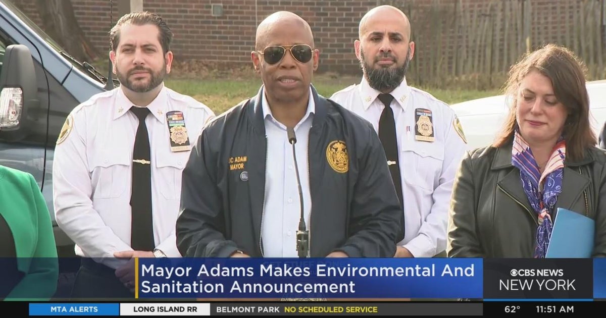 Mayor Adams makes Sanitation announcement - CBS New York