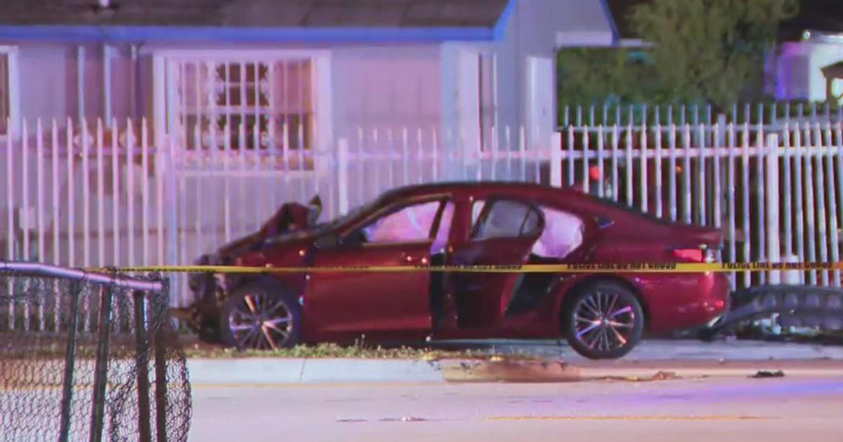 Violent NW Miami-Dade Crash, One Dead, Three Injured - CBS Miami