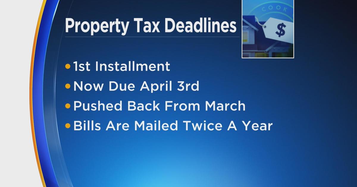 First installment of Cook County property taxes pushed to April CBS