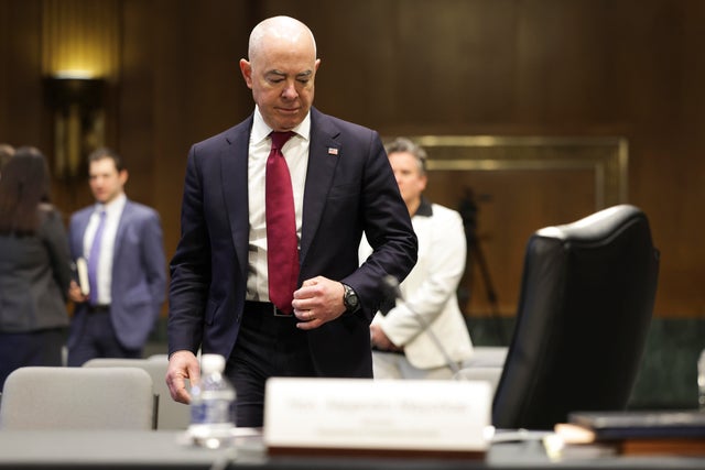 DHS Secretary Mayorkas Testifies In Senate Hearing 
