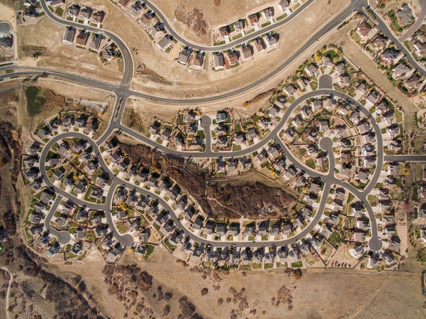 Aerial View of Suburbs, Castle Rock, Colorado 