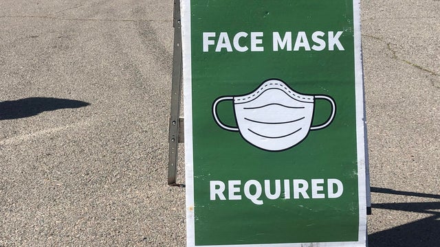 Face mask required sign 
