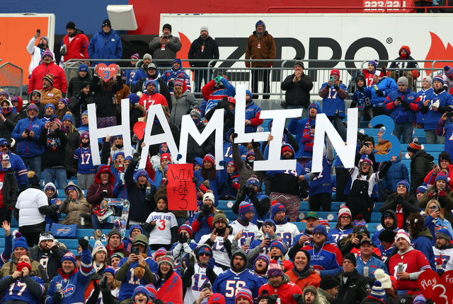 Damar Hamlin tributes Highmark Stadium Buffalo Bills vs. Patriots