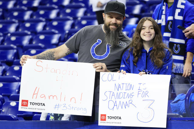 Colts, Texans honor injured Bills safety Damar Hamlin with pregame prayer -  WISH-TV, Indianapolis News, Indiana Weather