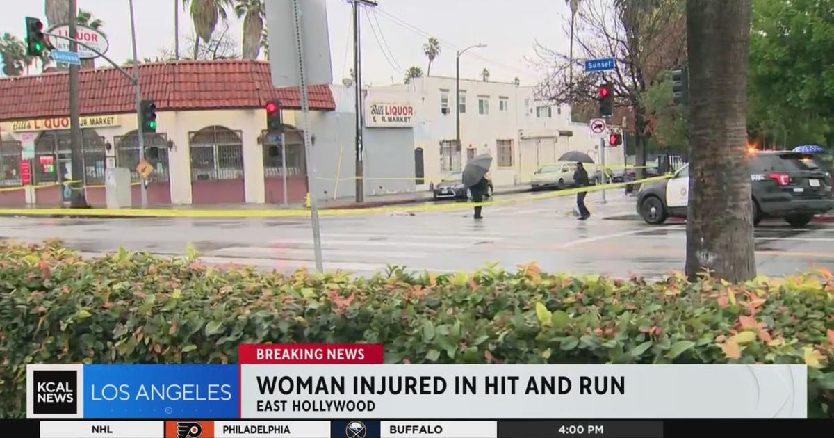 East Hollywood hit and run: Woman in critical condition - CBS Los Angeles