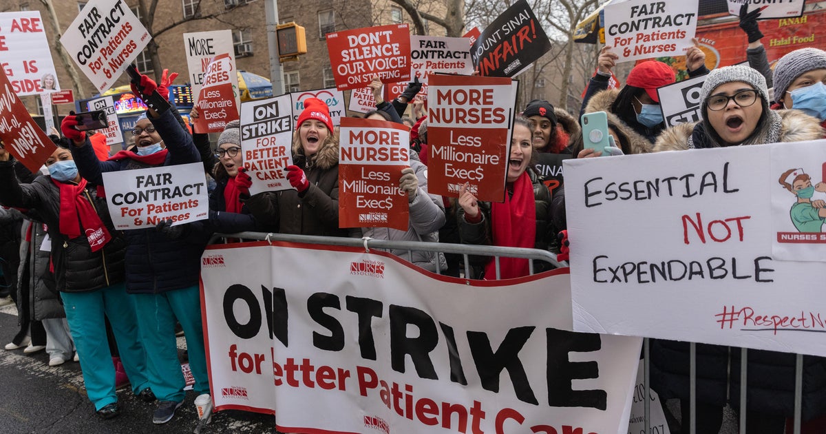 Nursing strike at two big NYC hospitals enters second day