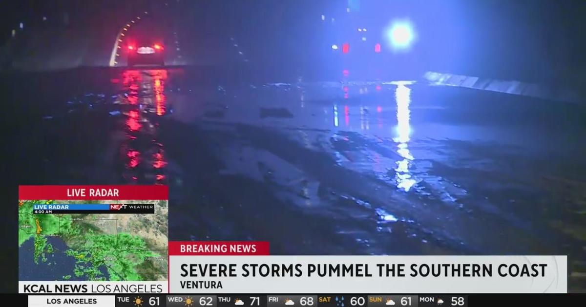 101 Fwy closed in Ventura County due to flooding - CBS Los Angeles