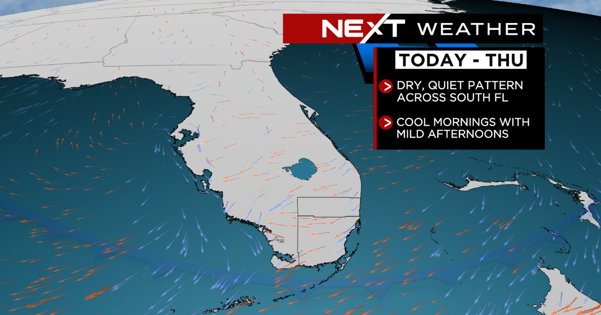 Miami Weather: Nice through Thursday, cold front arrives Friday