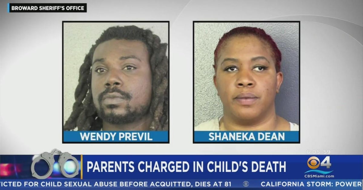 Parents charged in one-year-old son's drug induced death - CBS Miami