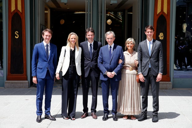 Bernard Arnault, LVMH Moët Hennessy Louis Vuitton CEO Holds A Press Conference For The Reopening Of Samaritaine Department Store 