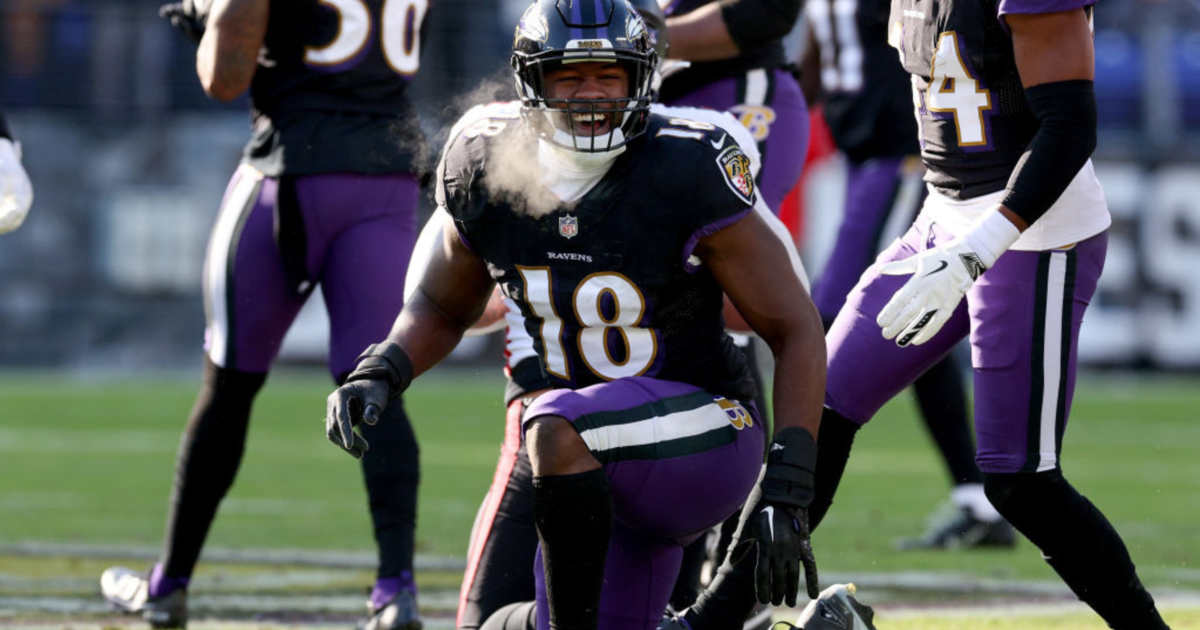 FILE - Baltimore Ravens linebacker Roquan Smith (18) plays during the  second half of an NFL football game against the Atlanta Falcons, Saturday,  Dec. 24, 2022, in Baltimore. Smith elevated the Ravens