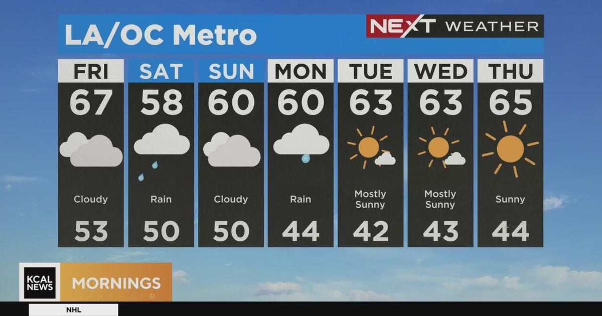 Dry Friday, wet weekend ahead for SoCal - CBS Los Angeles
