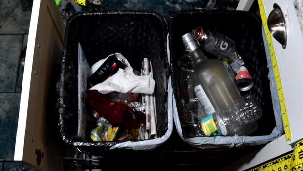 Bottles in trash 