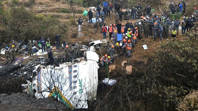 Nepal plane crash scene 