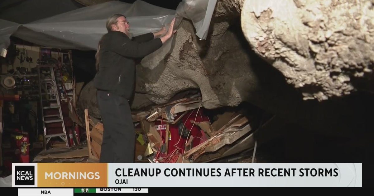 Ojai residents see property damage, washed out roads from storms CBS