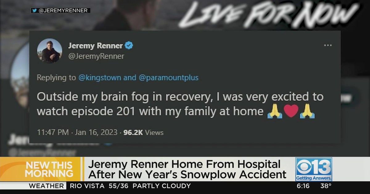 Jeremy Renner home from hospital after snowplow accident