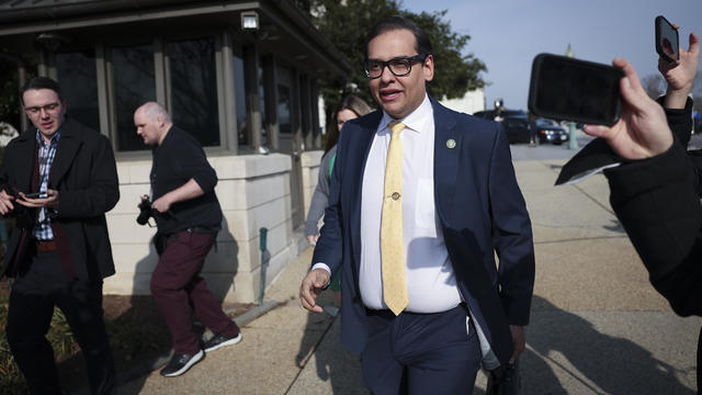 Embattled Newly Elected Rep. George Santos (R-NY) Is Sought After By Reporters On Capitol Hill 