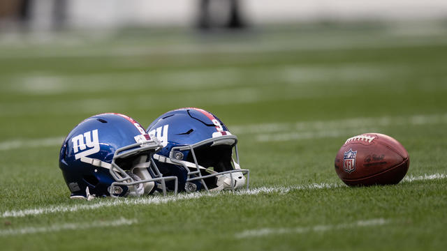 General view of helmets during pregame of the National Football league game between the New York Giants and Philadelphia Eagles on January 8, 2023 at Lincoln Financial Field in Philadelphia, PA 