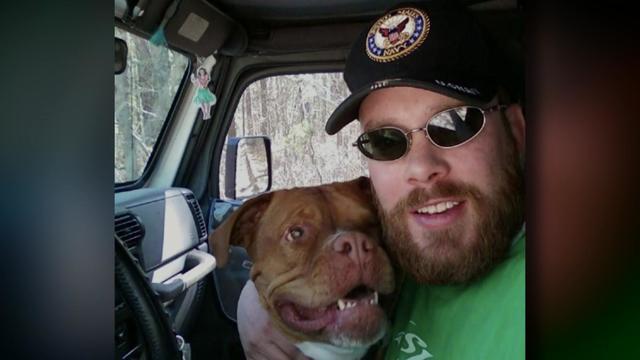 Rich Osthoff and his service dog, Sapphire. 