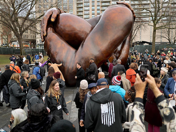 The Embrace is Unveiled At Boston Common 