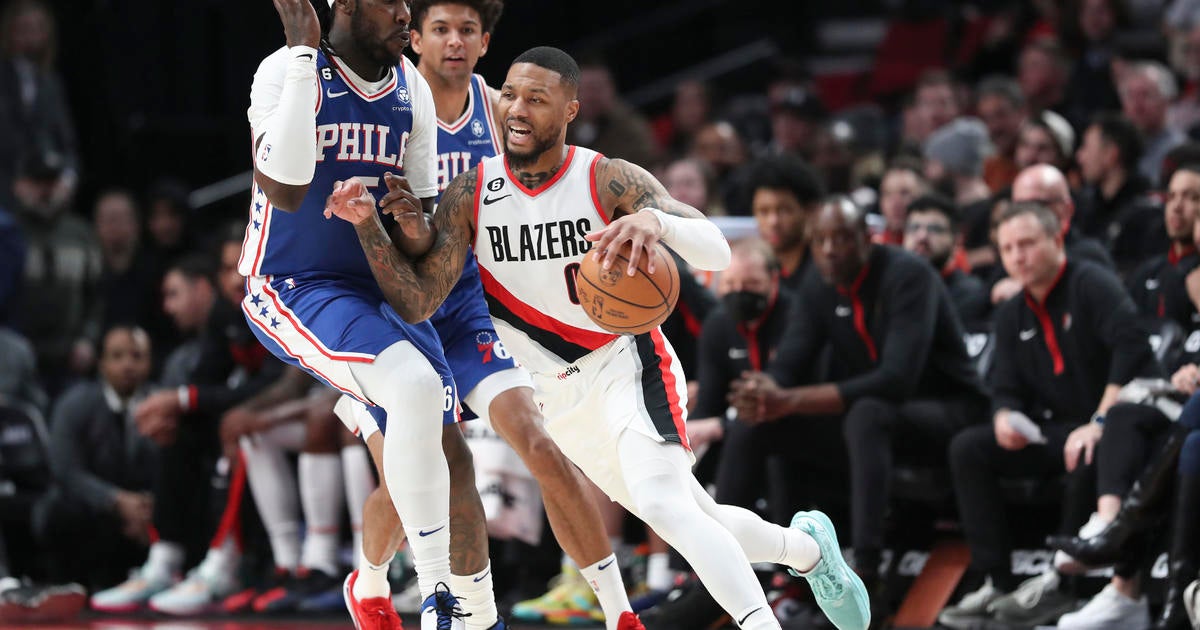 Embiid scores 32 as Sixers beat Trail Blazers on the road - CBS Philadelphia