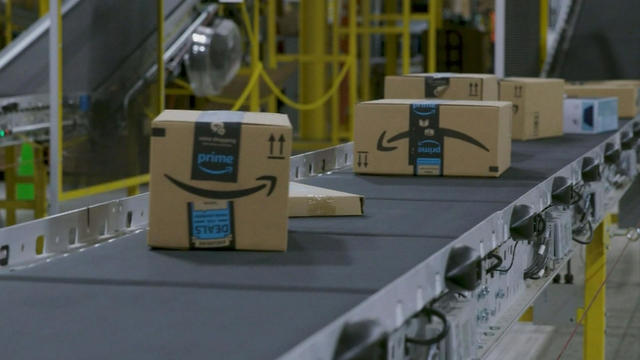 Amazon boxes, warehouse 