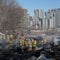 Fire guts makeshift homes in illegal village on edge of wealthy Seoul