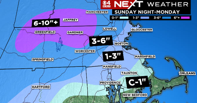 Sunday night storm will bring mix of rain, snow - CBS Boston