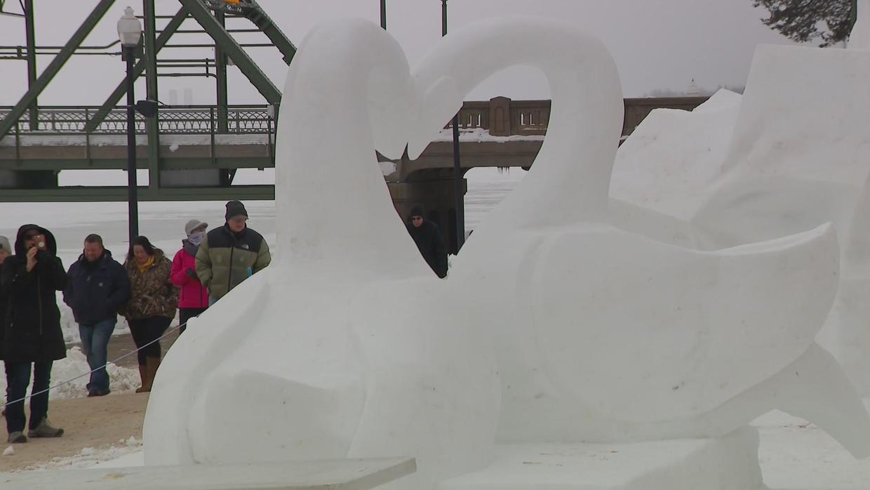 Snow sculptures bring energy, creativity to downtown Stillwater CBS