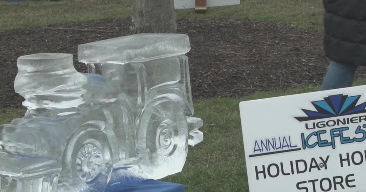 Ice sculptures on display at Ligonier Ice Fest CBS Pittsburgh