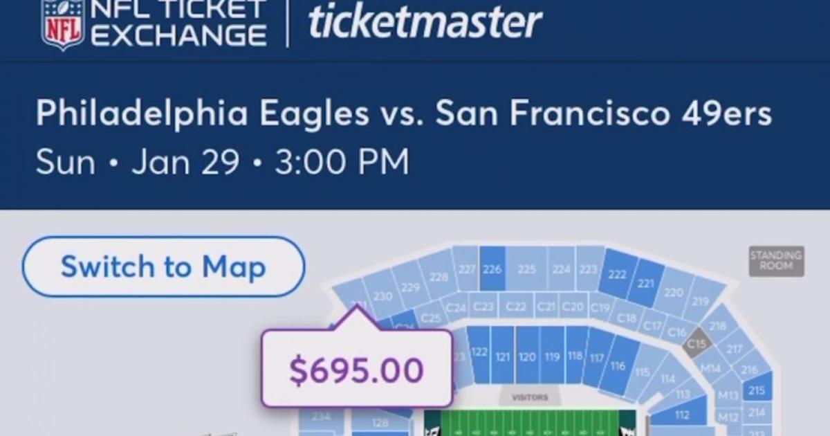 Men's Fanatics Branded Black Philadelphia Eagles vs. San Francisco 49ers  2022 NFC Championship Ticket Exchange T