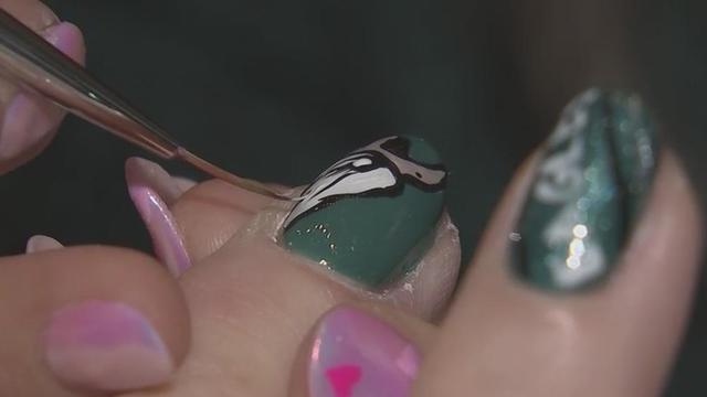 Philadelphia Eagles inspired nails. - Regal Nails Middletown