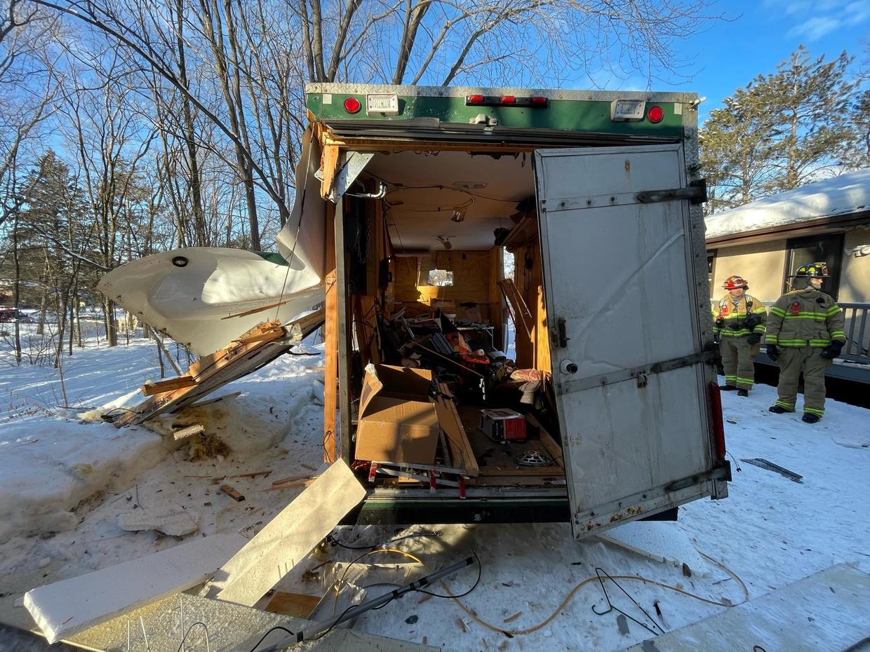 Fishing trailer explosion damages home, vehicle near White Bear Lake