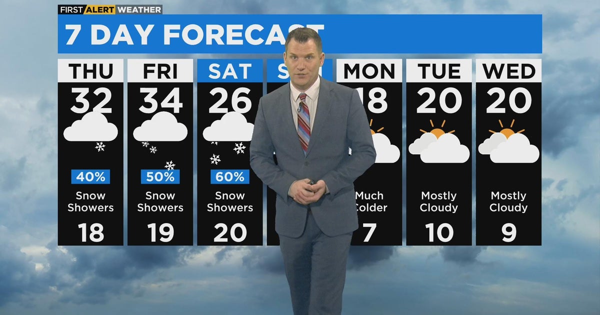 First Alert Weather: Lingering scatter snow showers into Friday - CBS ...