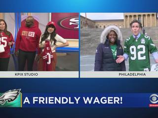 Before Eagles-49ers game, making a friendly wager with Bay Area