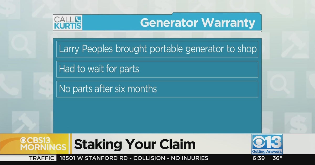 Call Kurtis: The warranty on my portable generator is about to expire