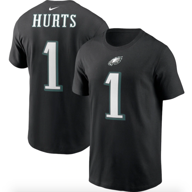 Jalen Hurts Philadelphia Eagles Nike Player Name and Number T-Shirt 