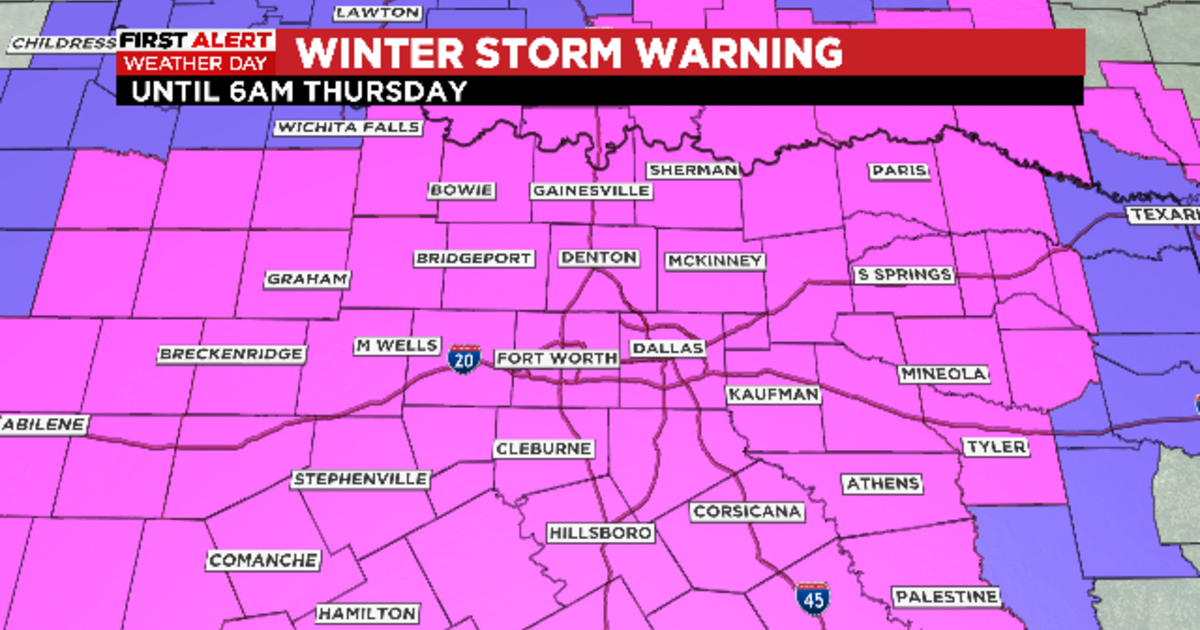 Winter Storm Warning remains in effect for North Texas through Thursday