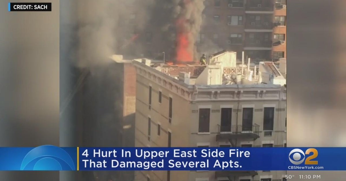 4 hurt in Upper East Side apartment building fire - CBS New York