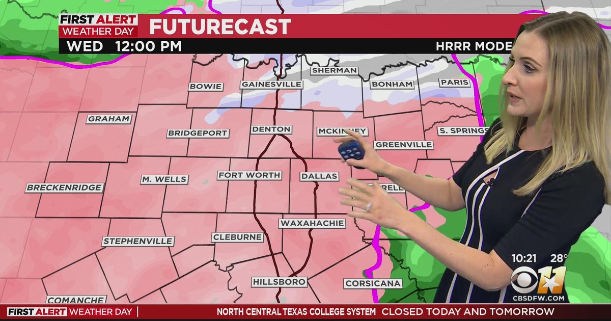 Ice storm warning goes into effect Wednesday morning - CBS Texas