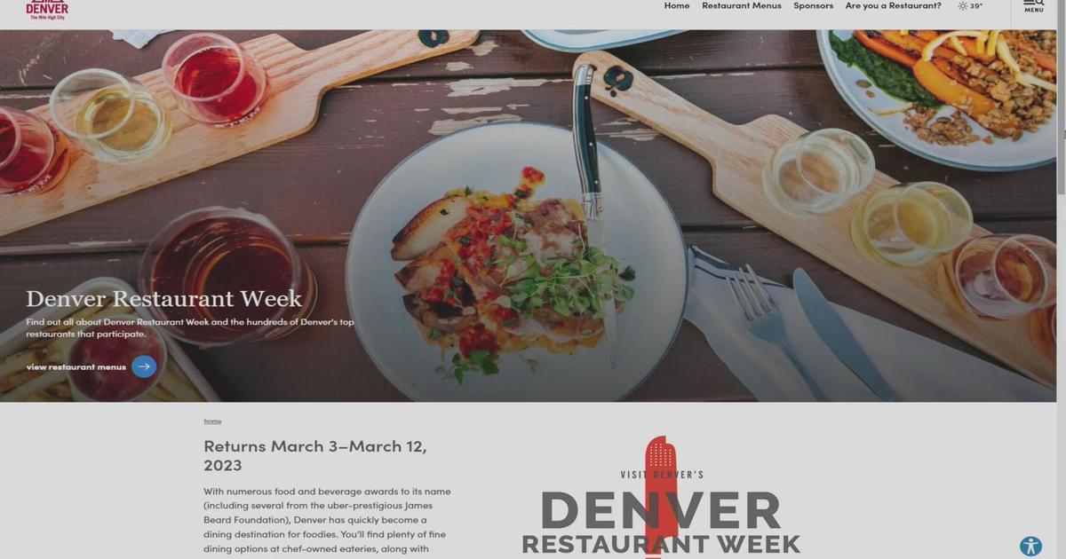 Menus launched for Denver Restaurant Week, coming up in March CBS