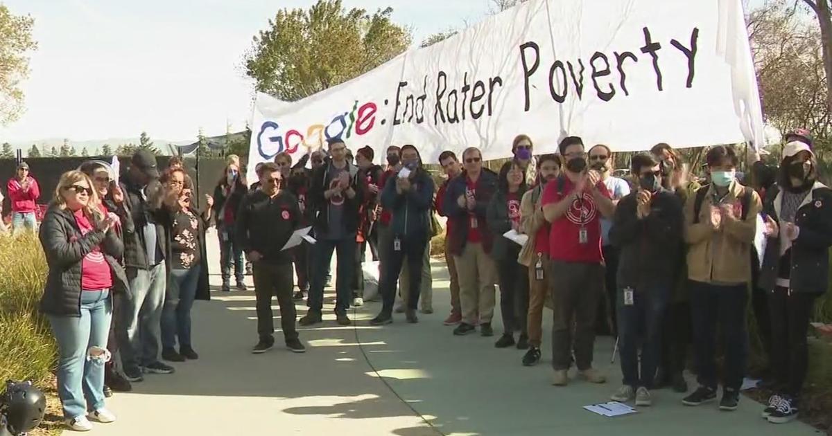 Google ‘rater’ contract workers rally at Mountain View headquarters to demand higher pay