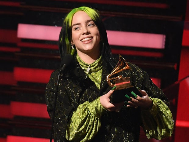 Billie Eilish at the Grammy Awards in 2020