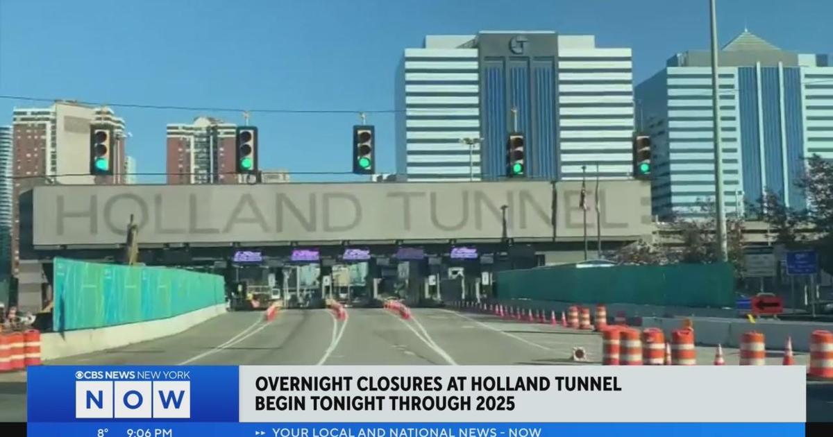 Overnight Closures At Holland Tunnel Begin Sunday Night CBS New York   89d0562462ca8a7512899c17a9b575c8 