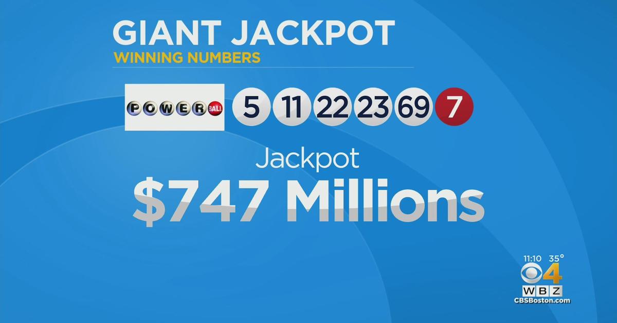 Powerball Winning Numbers Drawn For Mondays 747 Million Jackpot Cbs Boston