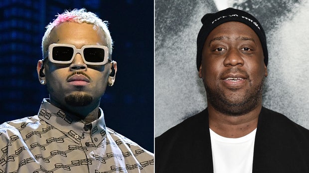 Chris Brown (L), and Robert Glasper 