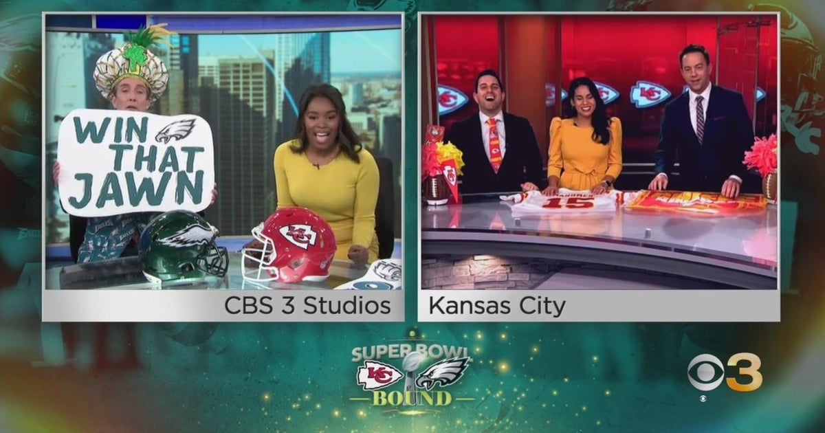 We made a Super Bowl LVII bet with Kansas City's CBS anchors CBS