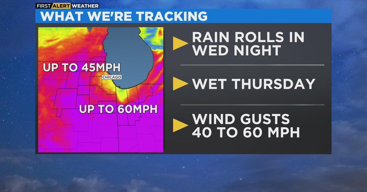 Chicago First Alert Weather Rain rolls in Wednesday night CBS Chicago