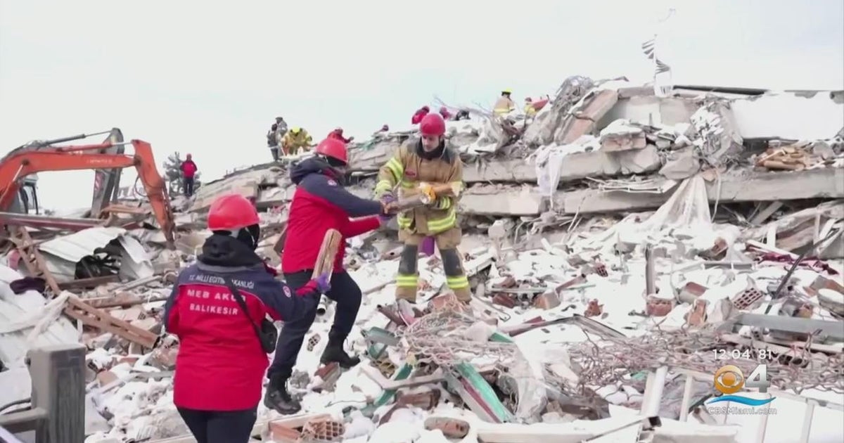 US search crews join earthquake rescue effort in Turkey, Syria CBS Miami